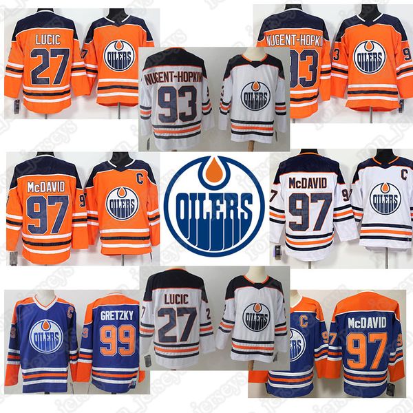 

Men's OilersPlayers jerseys 97 Connor McDavid jerseys 99 Wayne Gretzky 27 Milan Lucic 93 Ryan Nugent-Hopkins hockey jerseys