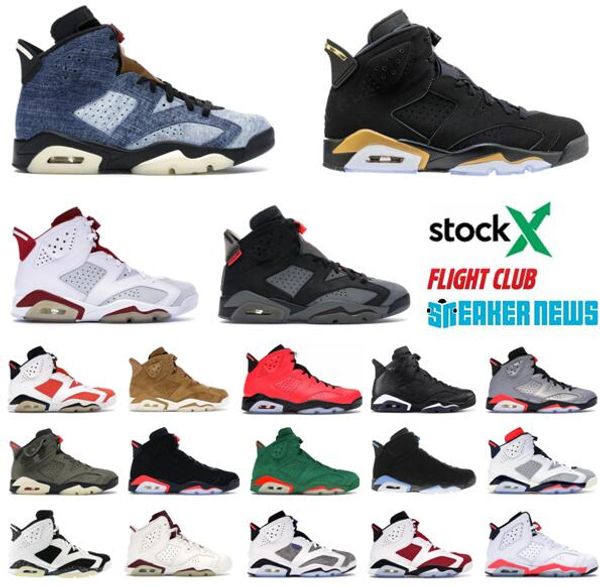 

new men 2020 6 6s basketball shoes washed denim black infrared mens psg tinker cat designer trainers sneakers with box