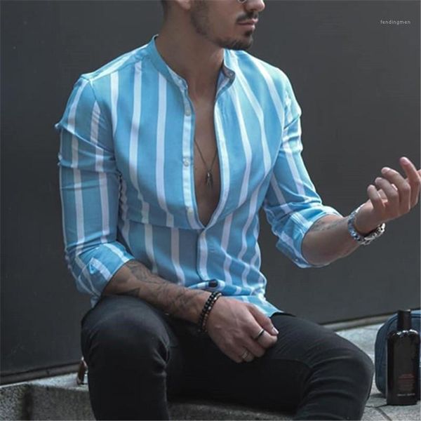 

shirts fashion loose cardigan casual mens dress shirt mens designer striped, White;black