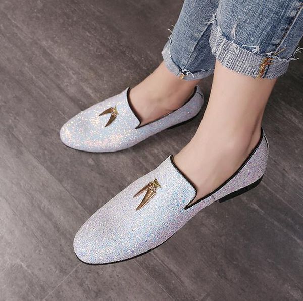 

Мужские замшевые мокасины Doug обувь в стиле Италии с блестками Высочайшее качеств