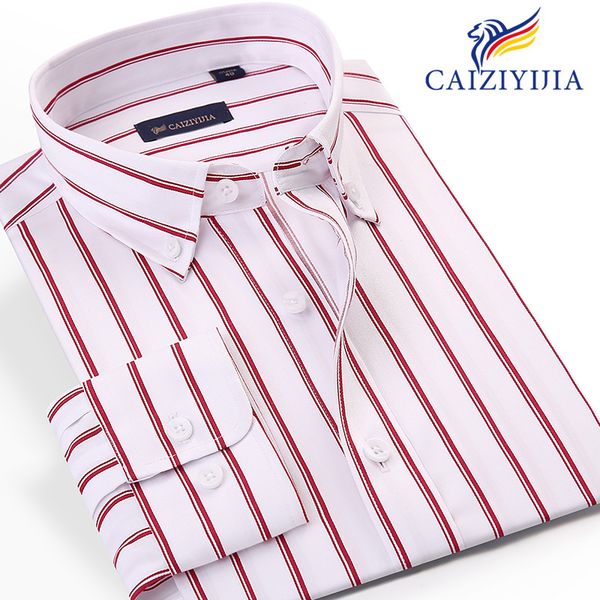 

men's bamboo fiber blue/white striped dress shirt pocket-less design long sleeve standard-fit casual button-down shirts, White;black