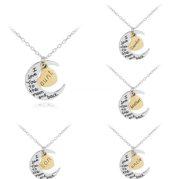 

love the letter pendant necklace silver gold plated blessed dream hope lucky peace precious word choker necklace women sister gifts jewel#61