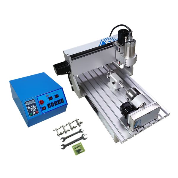 

3020 800w 4axis cnc router 0.8kw vfd water cooling spindle mini engraving machine for diy working metal