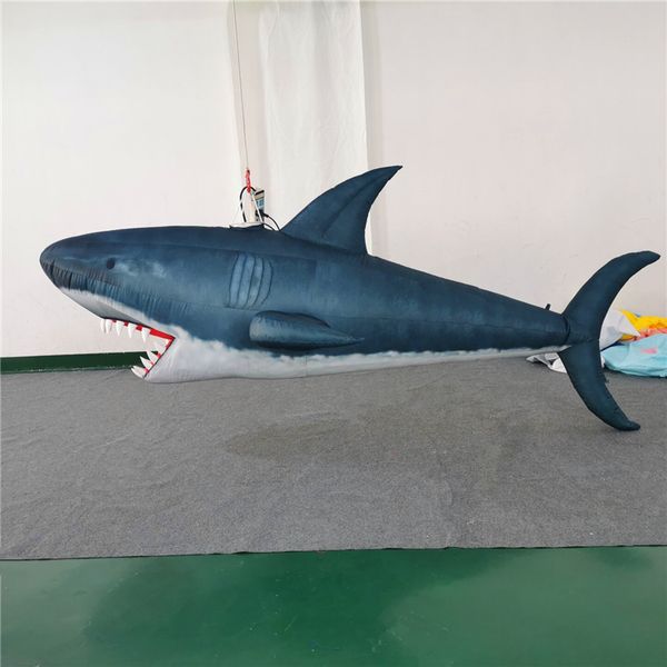 Preço de fábrica Decoração de Eventos penduradas luz inflável balão de tubarão LED Com 10W para Nightclub teto Stage Decoração