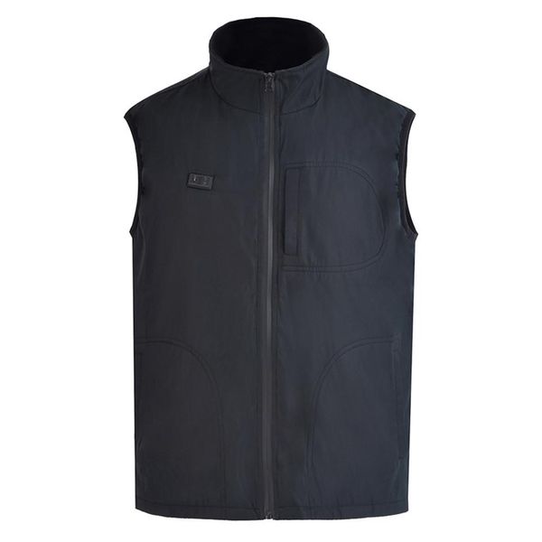 

electric heated vest 3 third gear temperature usb heating vest winter thermal camping warm ski jacket(xl, Gray;blue