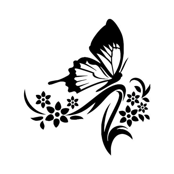 

16*14.8cm fashion personality creativity classic attractive butterfly flower car decal/sticker be different car styling