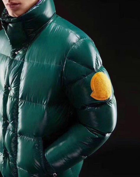 

2019 winter jacket new fa hion men de igner jacket bread tand collar zipper luxury down jacket coat ize 0 3, Black