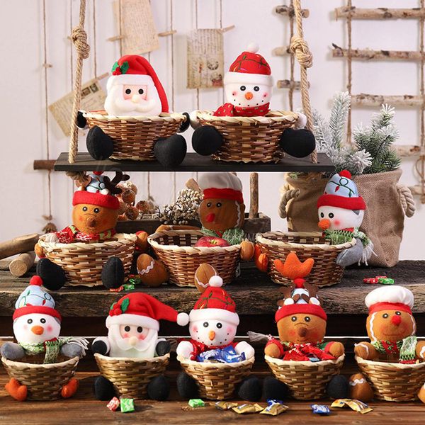 

christmas candy basket decorations christmas fruit basket children large size gift boxes biscuits basket party supplies props gift fa3296