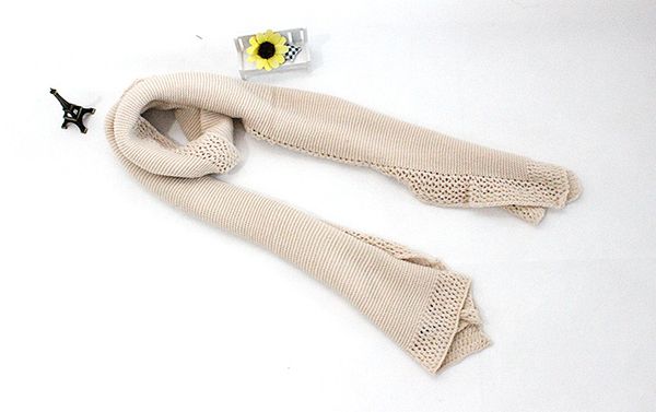 

2017 scarf women winter spring warm knitted wrap cape shawls ladies hollow grid fringe scarves