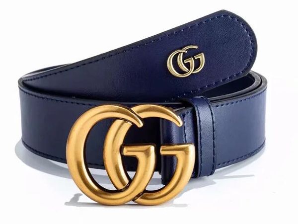 

u62gg fashion cowhide leather men jeans belt famous automatic buckle men belts for men, Blue;gray