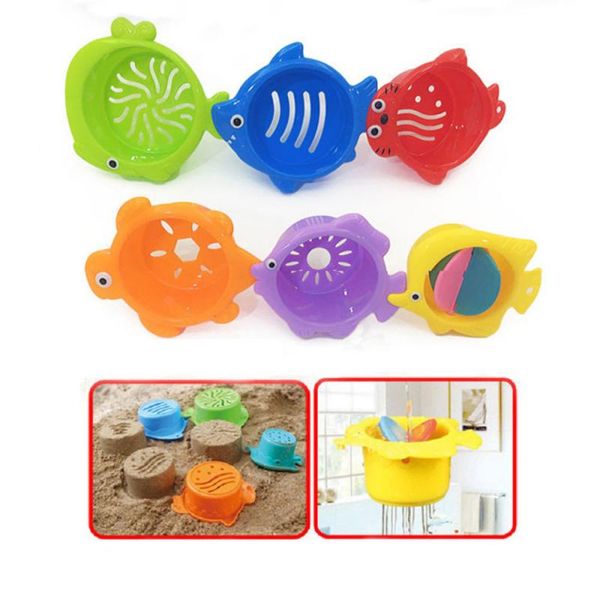 

2020 new kids hourglass stack cup bath toys beach play toys children's educational cartoon rainbow tower stack up cup fun gift