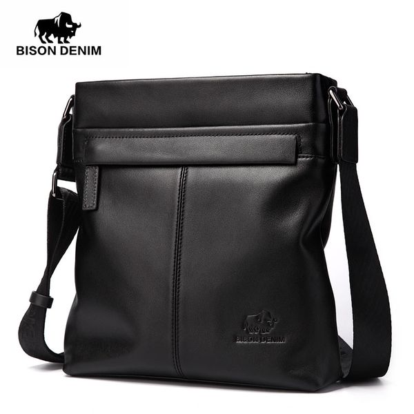 

bison denim fashion luxury men bag brand genuine leather male crossbody shoulder bags business men messenger bags