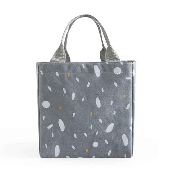 

students insulated cooler travel outdoor picnic drawstring lunch bag adults portable bento box storage working tote printed, Blue;pink