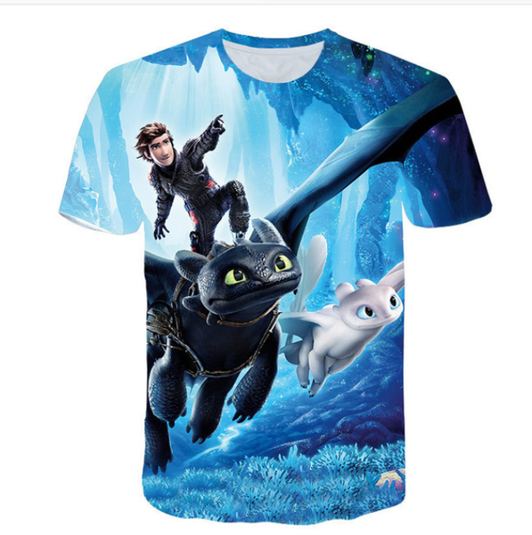 

2019 fashion 3-16y cartoon how to train dragon 3d printed t shirt boy t shirt girl cute coat fashion girl sweatshirt t shirts k1281, White;black