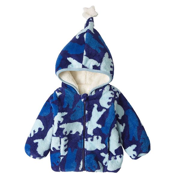 

baby girls & boys winter jackets kids zip thickening snowsuit hoodie overcoat winter baby coats jacket #bl4, Blue;gray