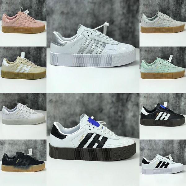 

2019 fashion samba classical shoes men women black blue pink white lightweight student casual shoes
