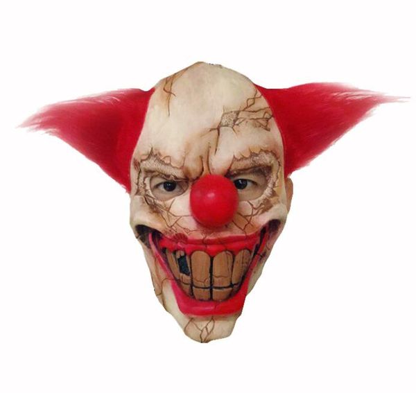 Cadılar bayramı Dişlek Gerçekçi Ürpertici Korkunç Joker Palyaço Maskesi Cosplay Kostümleri Masquerade festivali Malzemeleri Parti ...