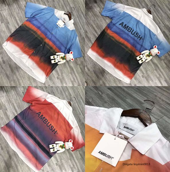 

засада рубашка мужчины женщина 1: 1 высокого качества пляж путешествие лето ab с коротким рукавом soft hip-hop засаде повседневной t13 горяч, White;black