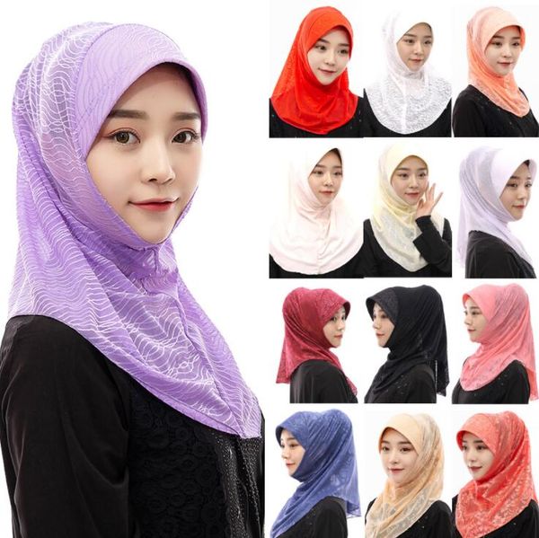

muslim hijab wraps islamic shawls wraps women headscarf headband scarves turban ethnic scarf lady pashmina underscarf cap headwear yp848, Red;brown