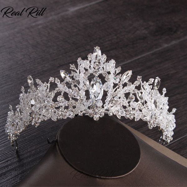 

real rill fashion vintage headband wedding crown rhinestone crystal bridal tiara headpieces wedding accessories for bride