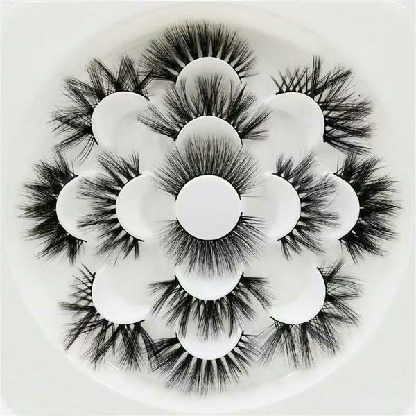 

7 pairs false eyelashes extension for makeup different styles fake eyelashes natural fluffy false lashes maquillage
