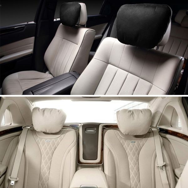 

2018 2 pcs universal car headrest s class ultra soft pillow for maybach