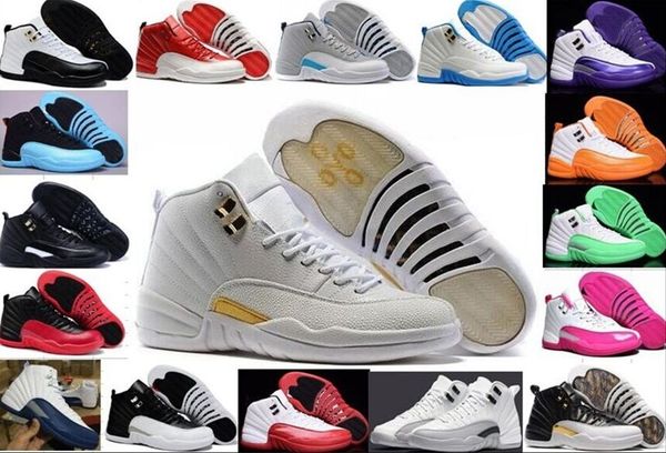

wholesale 12s taxi flu game playoffs flint grey french blue basketball shoes women men 12 white gs trainers athletics shoes 1 234567