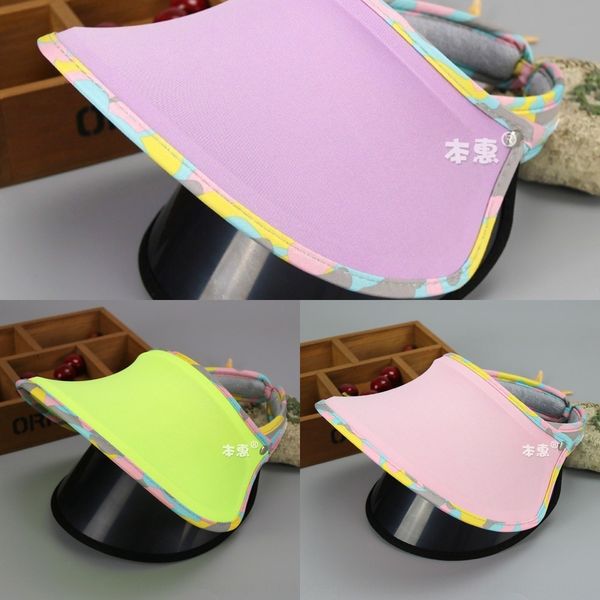 

mz4839 simple double-layer retractable empty outdoor uv-proof mz4839 sun simple sun hat hat for children, Yellow