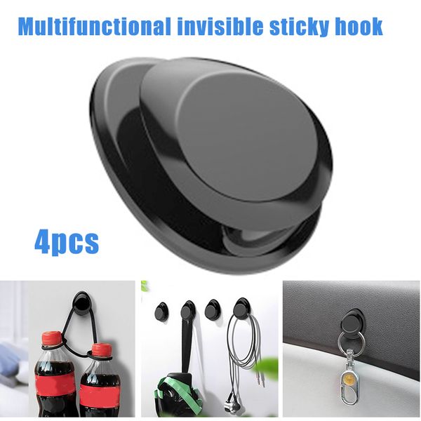 

4pcs adhesive cable holders cable management clips wire holder for car home invisible hook vj-drop