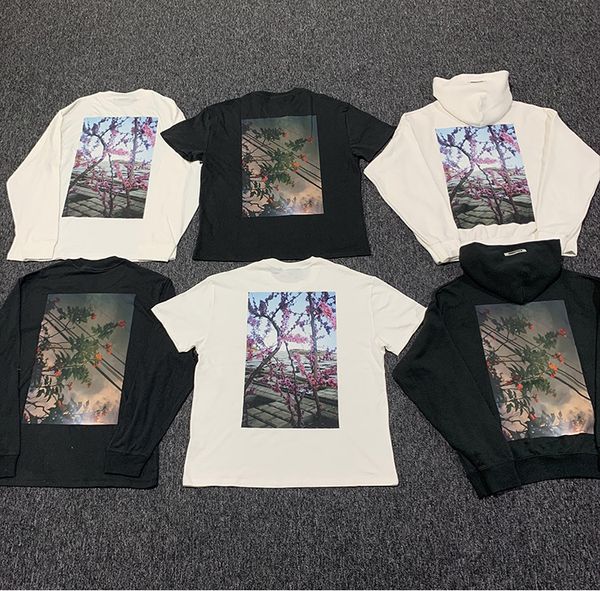 

20ss latest autumn fear of god fog essentials latest hip hop justin est bieber fashion short sleeves men women tees t - shirt cotton, White;black