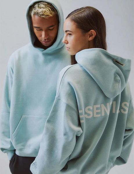 

20ss fashion autumn winter fear of god 6th essentials 3m reflective hoodie skateboard loose hoodie fog hoody hooded sweatshirt, Black