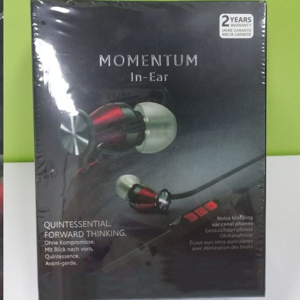 

Momentum M2 IEi/IEG In-Ear Stereo Headphones For Iphone Samsung Black Chrome High Quality 10pcs DHL Free Shipping