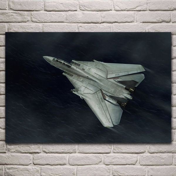 

grumman fighter f-14 tomcat aircraft fabric poster living room home wall decorative canvas silk art print kj823