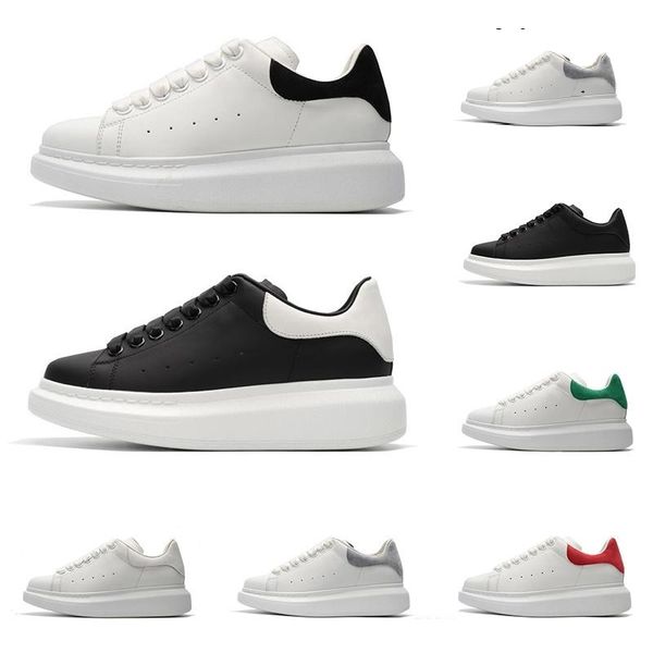 

designer shoes fashion luxury women shoes men's leather lace up platform oversized sole sneakers 3m reflective grey white black casual