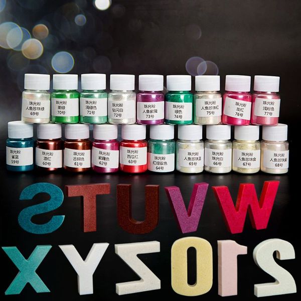 

1 set cosmetic grade pearlescent mica epoxy resin dye pearl pigment diy j6pb