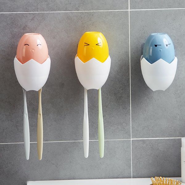 

creative toothbrush holder stand self adhesive cute chicken tooth brush storage organizer bathroom accessory for kids