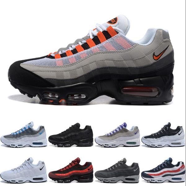 

95 men running shoes cushion authentic max chaussure 95s boots black red white trainer walking air sports sneakers 40-45