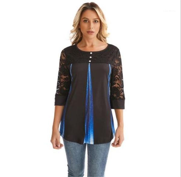 

designer lace tshirts long sleeve crew neck floral print female summer clothing casual apparel womens spring new, White