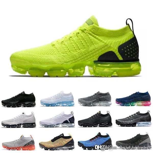 

2019 knit 1,0 2,0 мужские кроссовки тройной белый черный наследство подушка тренер мужчины женщины спортивные кроссовки 36-45