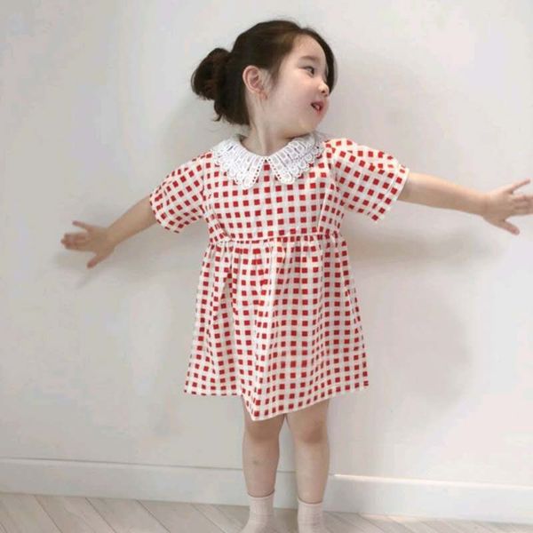 

girl's dresses girls' 2021 summer korean sweet children's princess ins explosions baby, Red;yellow