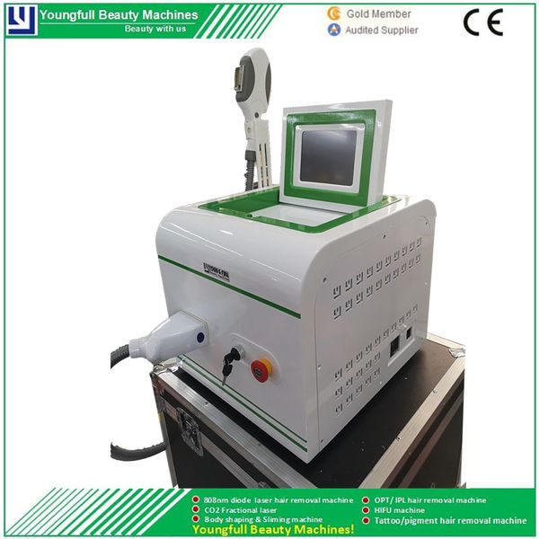 

shr opt hair removal machine skin rejuvenation facial care treatment beauty salon equipment improved cooling system real 2000w uk lamp, Black