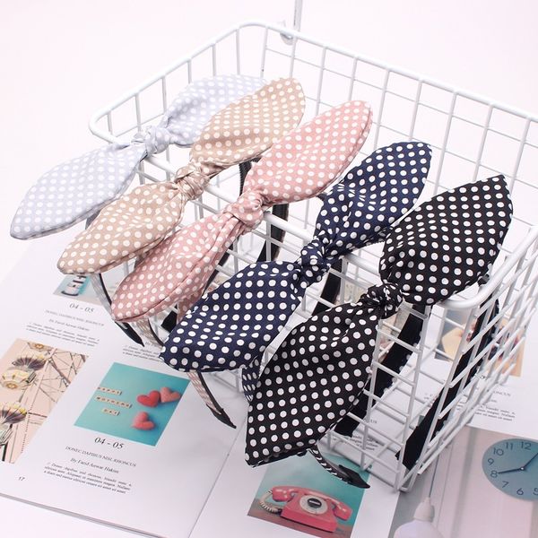 

хань издание волосы мода новая точка волны ткани полосы трехмерные уши широкий обруч волос бутик c51, Slivery;white