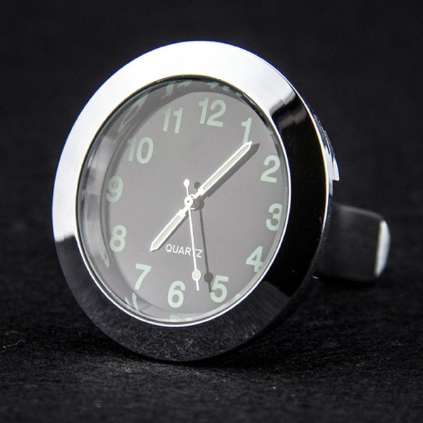 

with adhesive glue car clock 4.3*1cm plated metal clip watch dashboard stick-on button battery