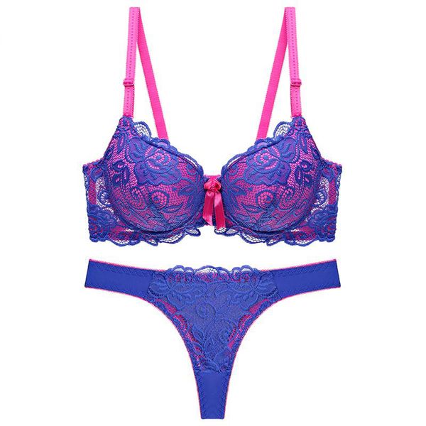 

sexy bra set новый 2019 sexy кружева женщины bra set thong выдалбливают белье panty set intimante бюстгальтер шнурка brief lingerie, Red;black