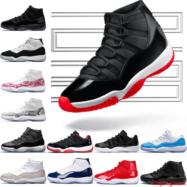 

basketball shoes 11s bred men women 11 metallic silver concord 45 cap and gown gamma blue designer mens trainers sport sneakers size 36-47