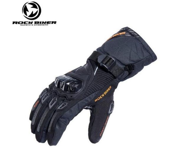 

new rock biker waterproof motorcycle gloves 100% winter gloves alps star motorcycle clothing black 30