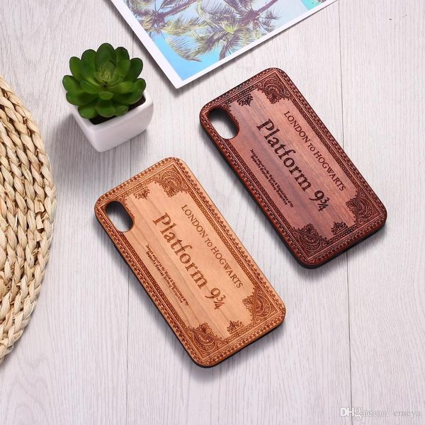 

good quality wizard magical ticket engraved wood case coque funda for iphone 6 6s 6plus 7 7plus 8 8plus xr x xs max 11 pro max samsung s10