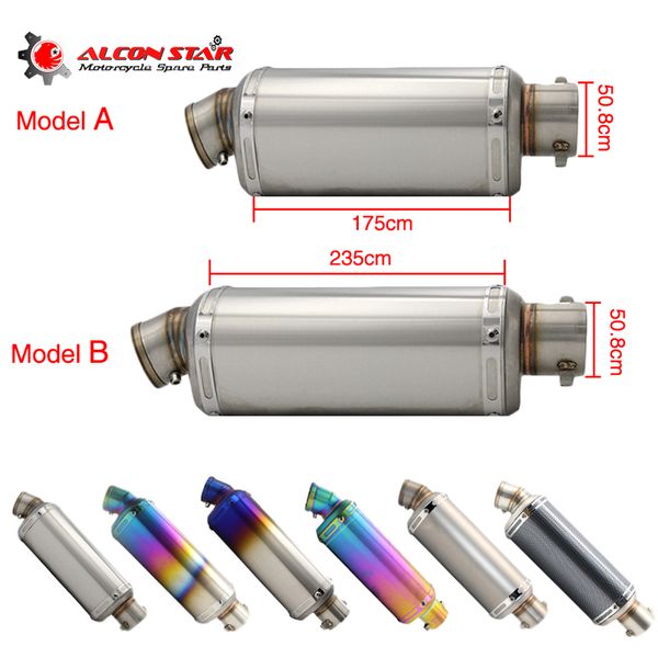 

alconstar- motorcycle yoshimura exhaust for for muffler titanium color scooter motorbike atv pit bike cafe racer