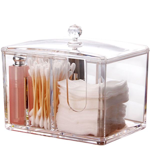 Cotton Swab Holder Organizer Box Storage Box Case Home Bathroom 12cm Black