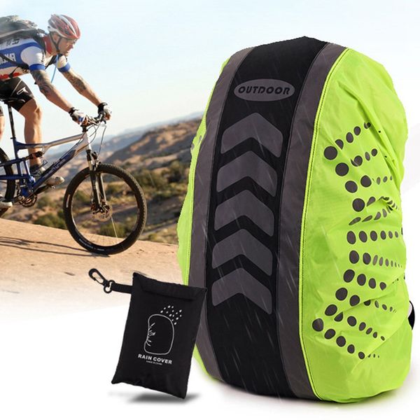 

20-55l new reflective backpack cover sport bag covers rain cover backpack outdoor riding dustproof waterproof rainproof covers